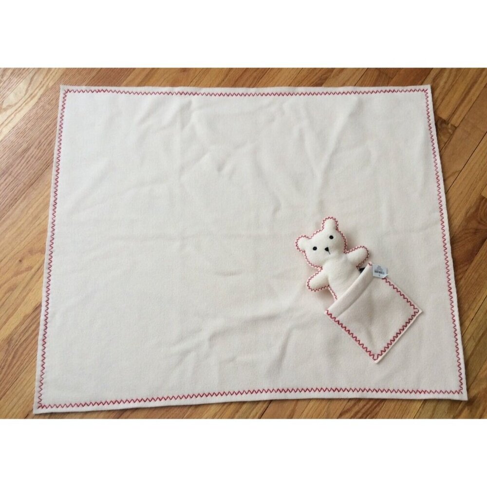 NWT Old Navy Baby Fleece Blanket Security Lovey Bear Rattle Boy Girl Unisex NOS